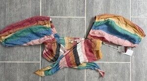 Billabong x Sincerely Jules Amaze The Day Rainbow Stripe Cropped Top